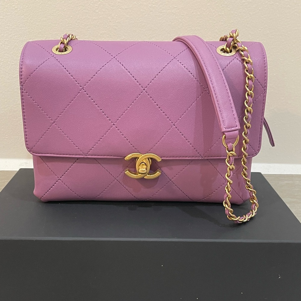 COPY - Lavender Chanel Double Handle Bag